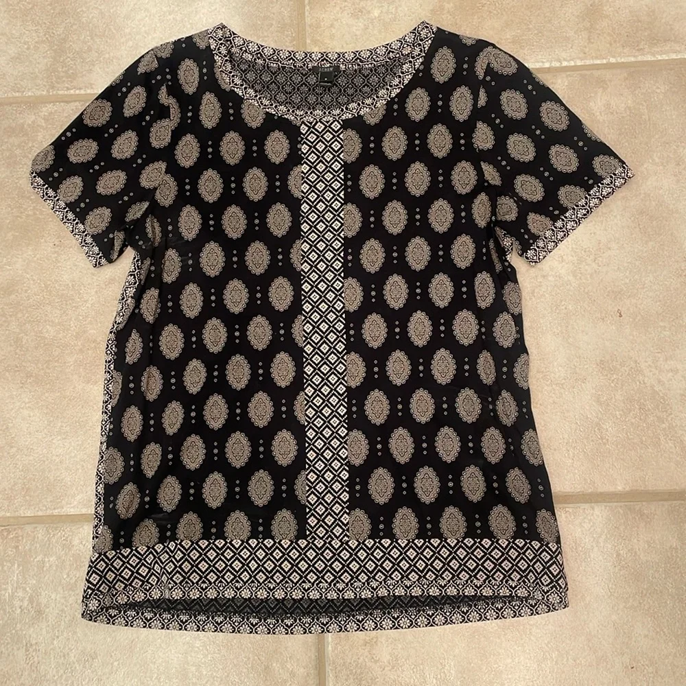 J. Crew Boho Short Sleeve Blouse